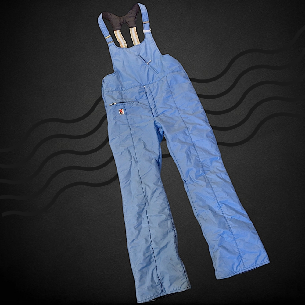 VTG KWay Ski Bibs, 1970s Snow Pants Women's Slim